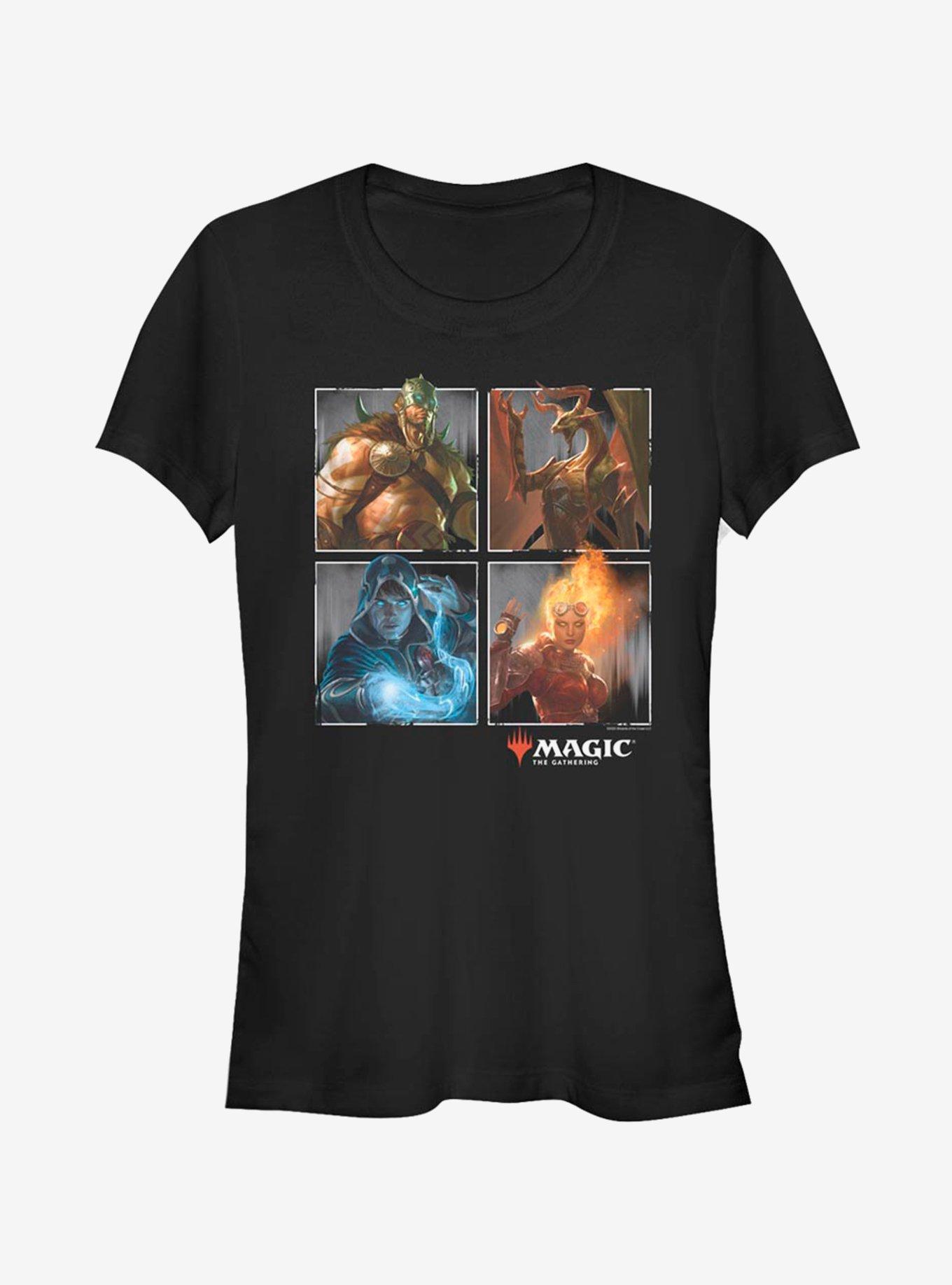 Magic: The Gathering Character Four Up Girls T-Shirt, BLACK, hi-res