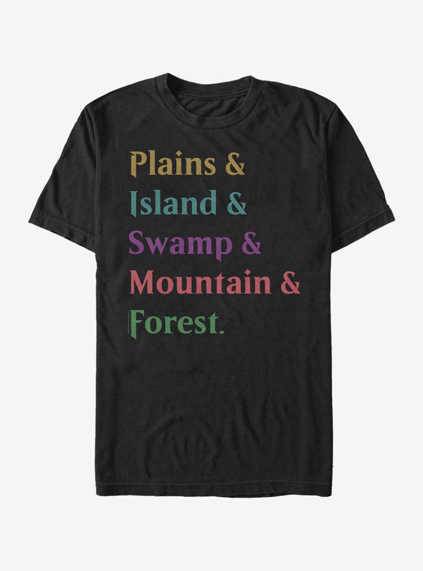 Magic: The Gathering Land Stack T-Shirt, BLACK, hi-res