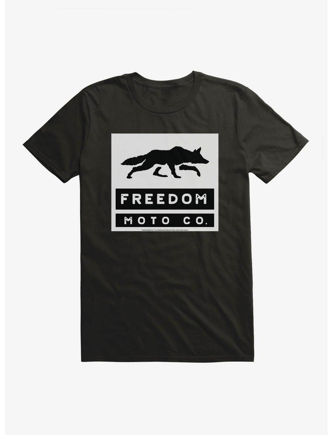 Freedom Moto Co. Black And White Logo T-Shirt, BLACK, hi-res