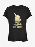 R.I.P Rainbows In Pieces Jim Bones Girls T-Shirt, BLACK, hi-res