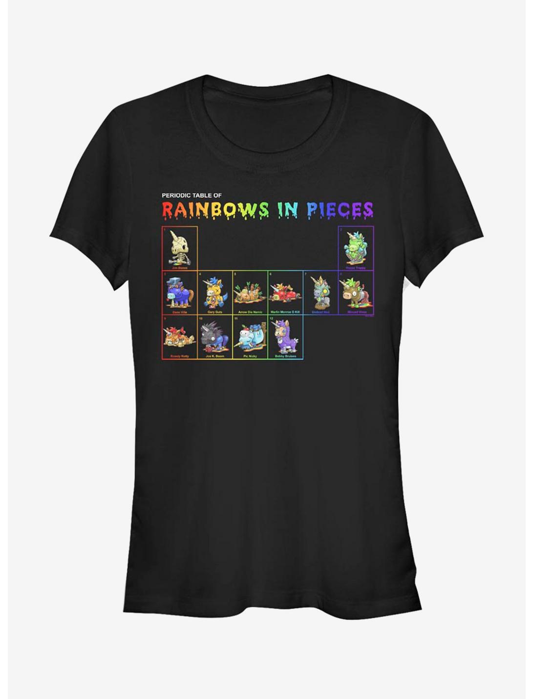R.I.P Rainbows In Pieces Periodic RIP Girls T-Shirt, BLACK, hi-res