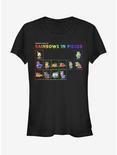 R.I.P Rainbows In Pieces Periodic RIP Girls T-Shirt, BLACK, hi-res
