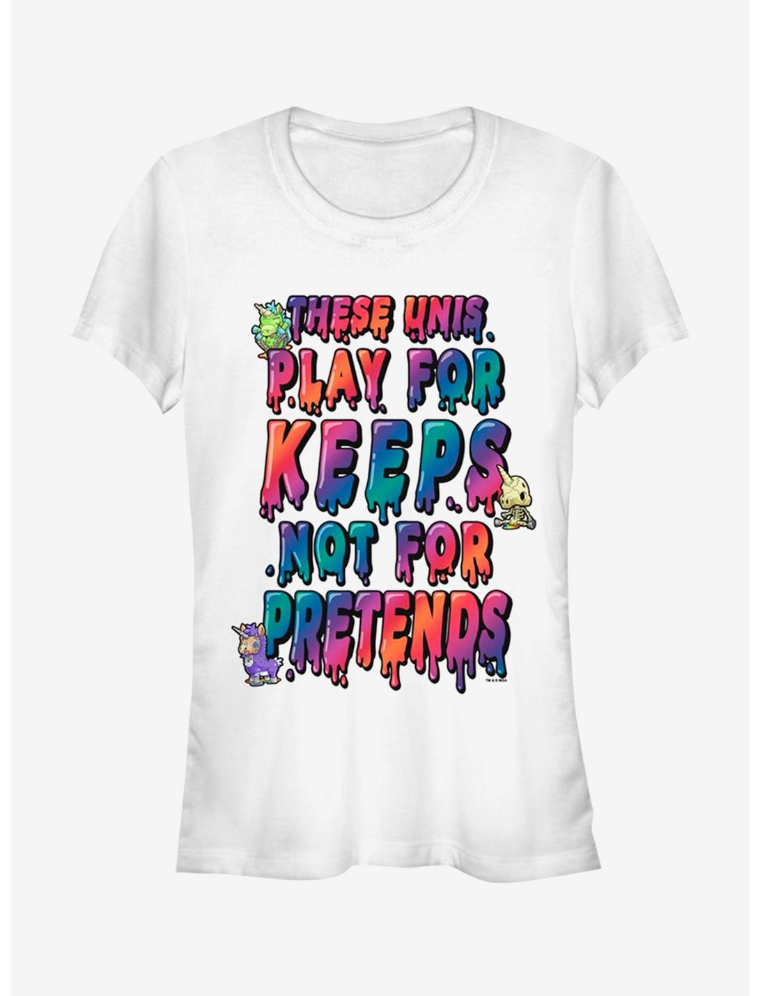 R.I.P Rainbows In Pieces Play For Keeps Girls T-Shirt, WHITE, hi-res