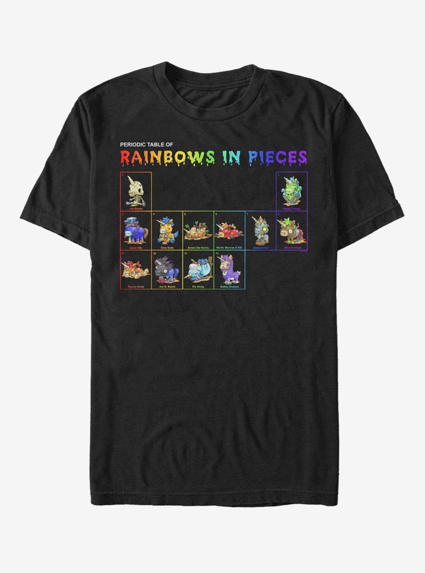 R.I.P Rainbows In Pieces Periodic RIP T-Shirt, BLACK, hi-res
