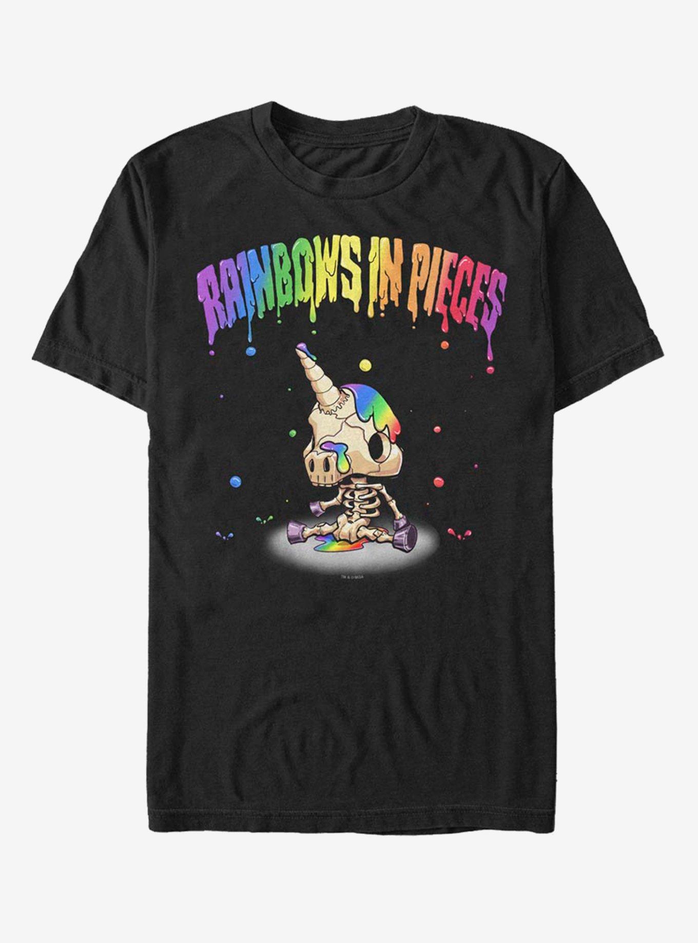 R.I.P Rainbows In Pieces RIP Skull Drip T-Shirt, BLACK, hi-res