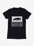 Freedom Moto Co. Black And White Logo Womens T-Shirt, BLACK, hi-res