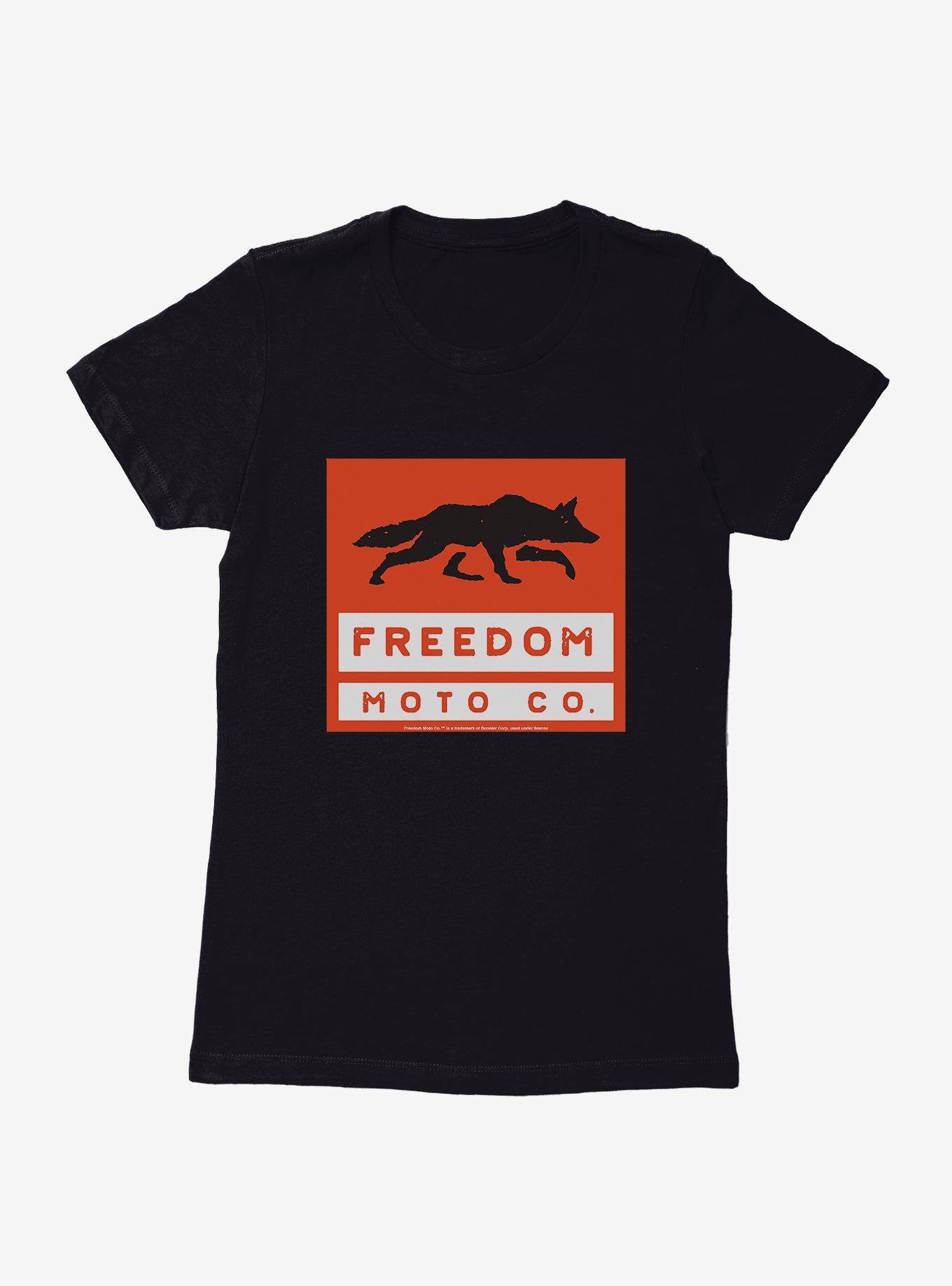 Freedom Moto Co. Classic Logo Womens T-Shirt, BLACK, hi-res