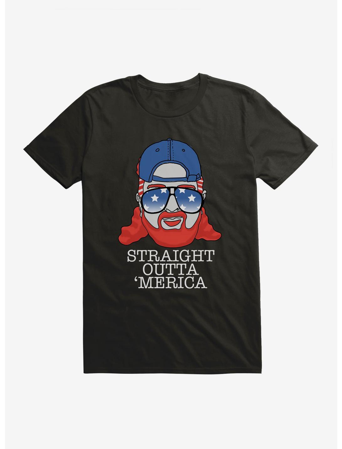 Fourth Of July Outta Merica T-Shirt, BLACK, hi-res