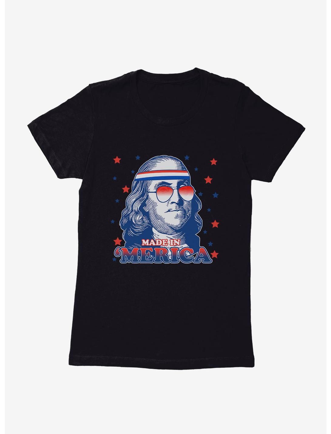 Fourth Of July Made In Merica Womens T-Shirt, BLACK, hi-res