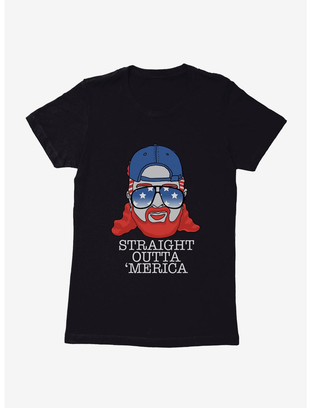 Fourth Of July Outta Merica Womens T-Shirt, BLACK, hi-res