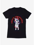 Fourth Of July Proud Unicorn Womens T-Shirt, BLACK, hi-res