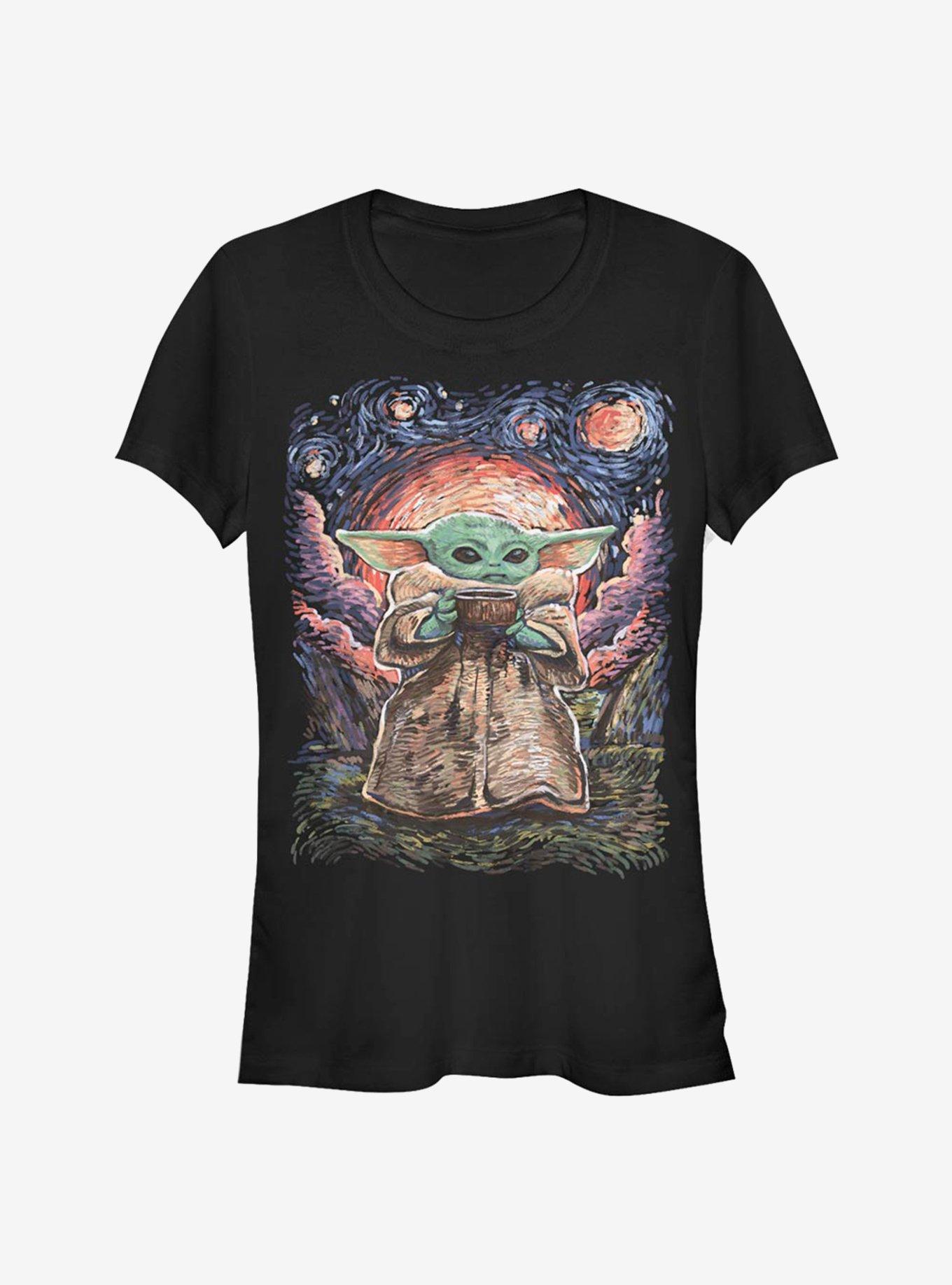 Star Wars The Mandalorian Child Starry Night Girls T-Shirt