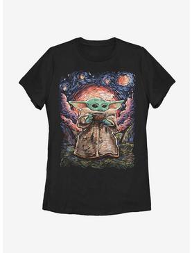 Star Wars The Mandalorian The Child Starry Night Womens T-Shirt, , hi-res
