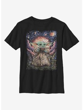 Star Wars The Mandalorian The Child Starry Night Youth T-Shirt, , hi-res