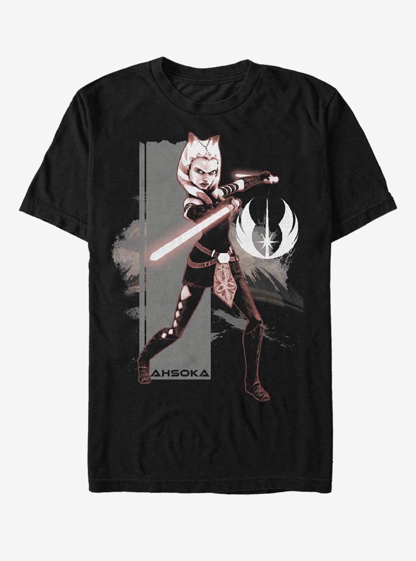 Star Wars: Clone Wars Ahsoka Jedi T-Shirt, BLACK, hi-res