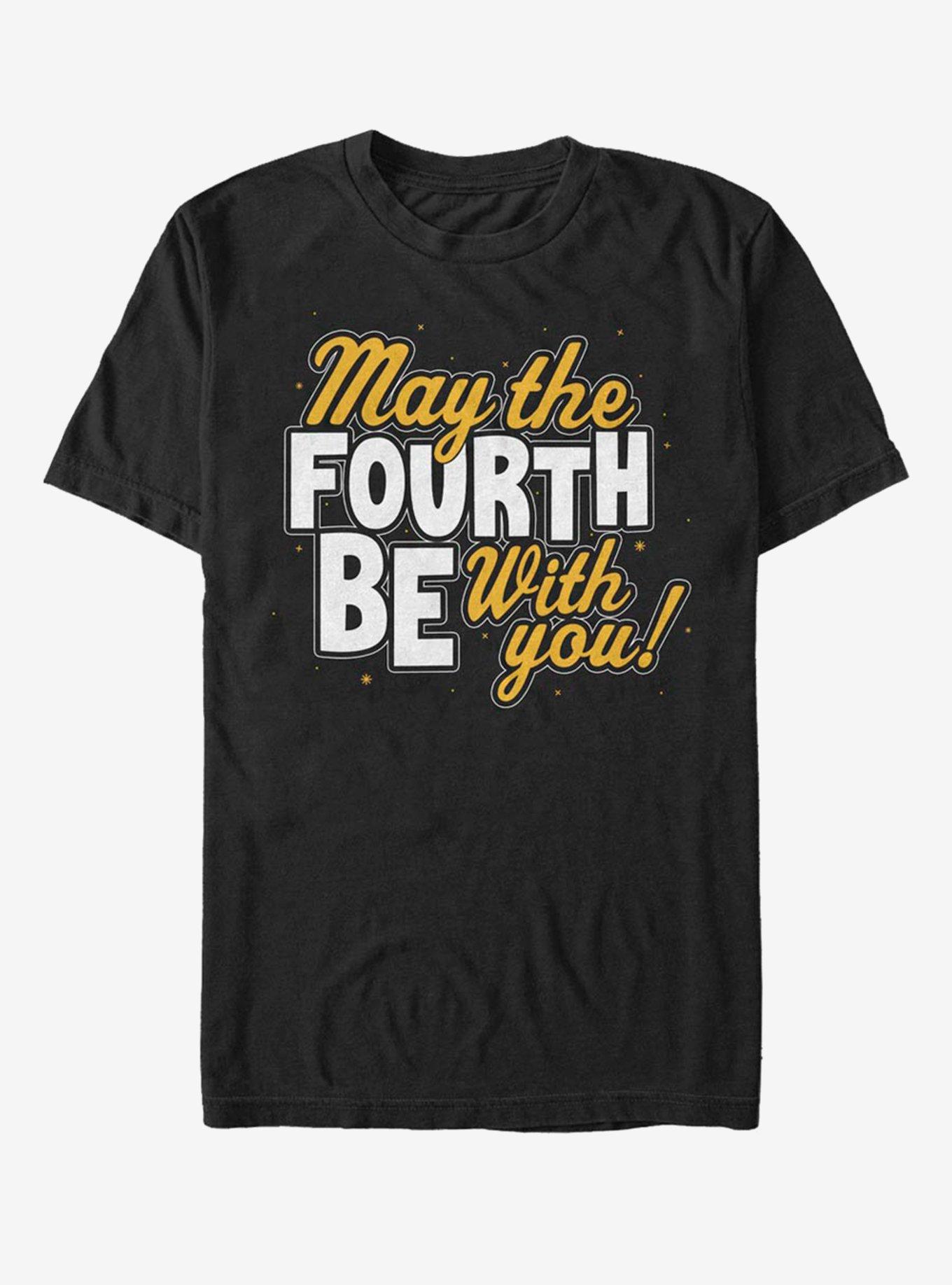 Star Wars May The Fourth Be With You Script T-Shirt, BLACK, hi-res