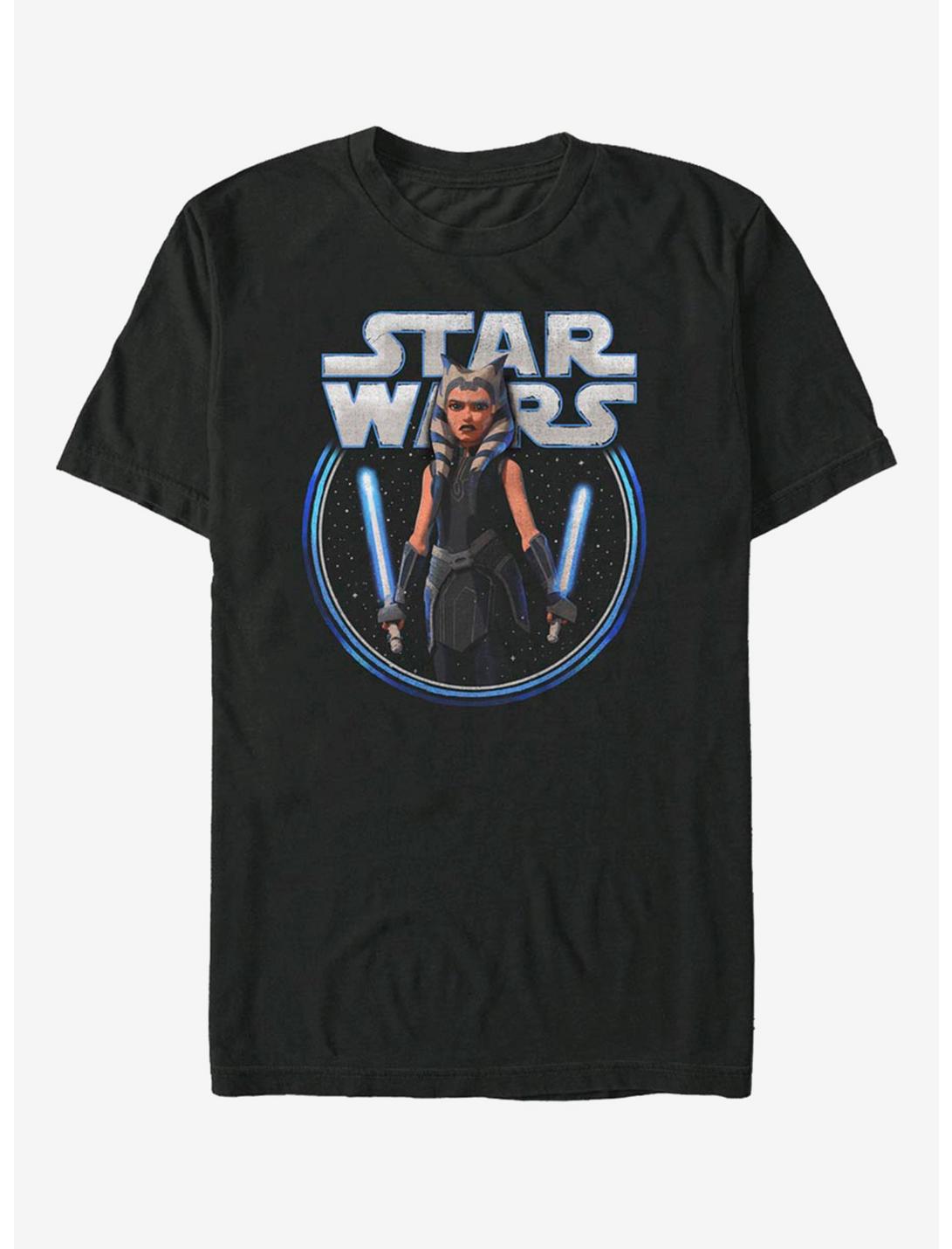 Star Wars: Clone Wars Ahsoka Stars T-Shirt, BLACK, hi-res