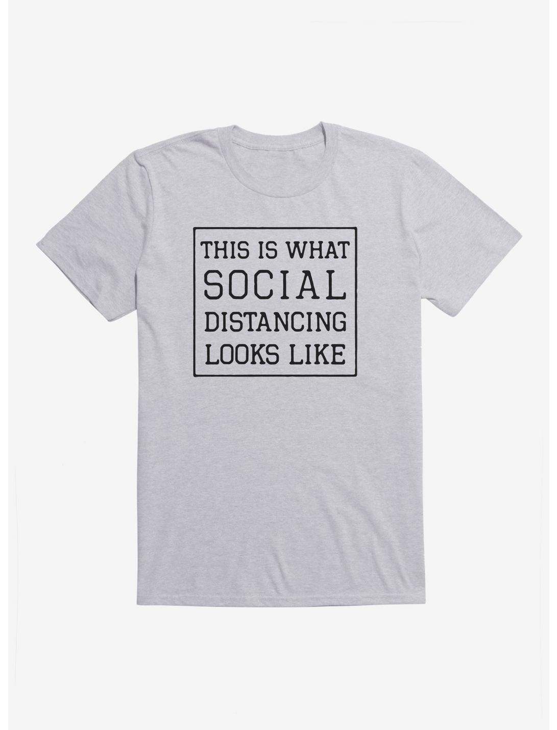 What Social Distancing Looks Like T-Shirt, HEATHER GREY, hi-res