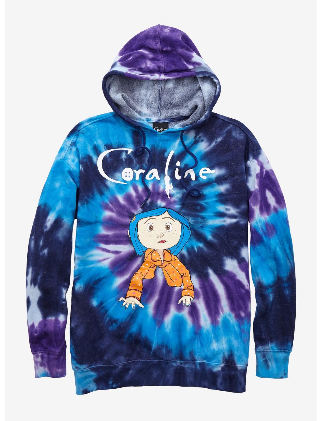 Our Universe Coraline Tunnel Tie-Dye Women's Hoodie - BoxLunch Exclusive, MULTI, hi-res