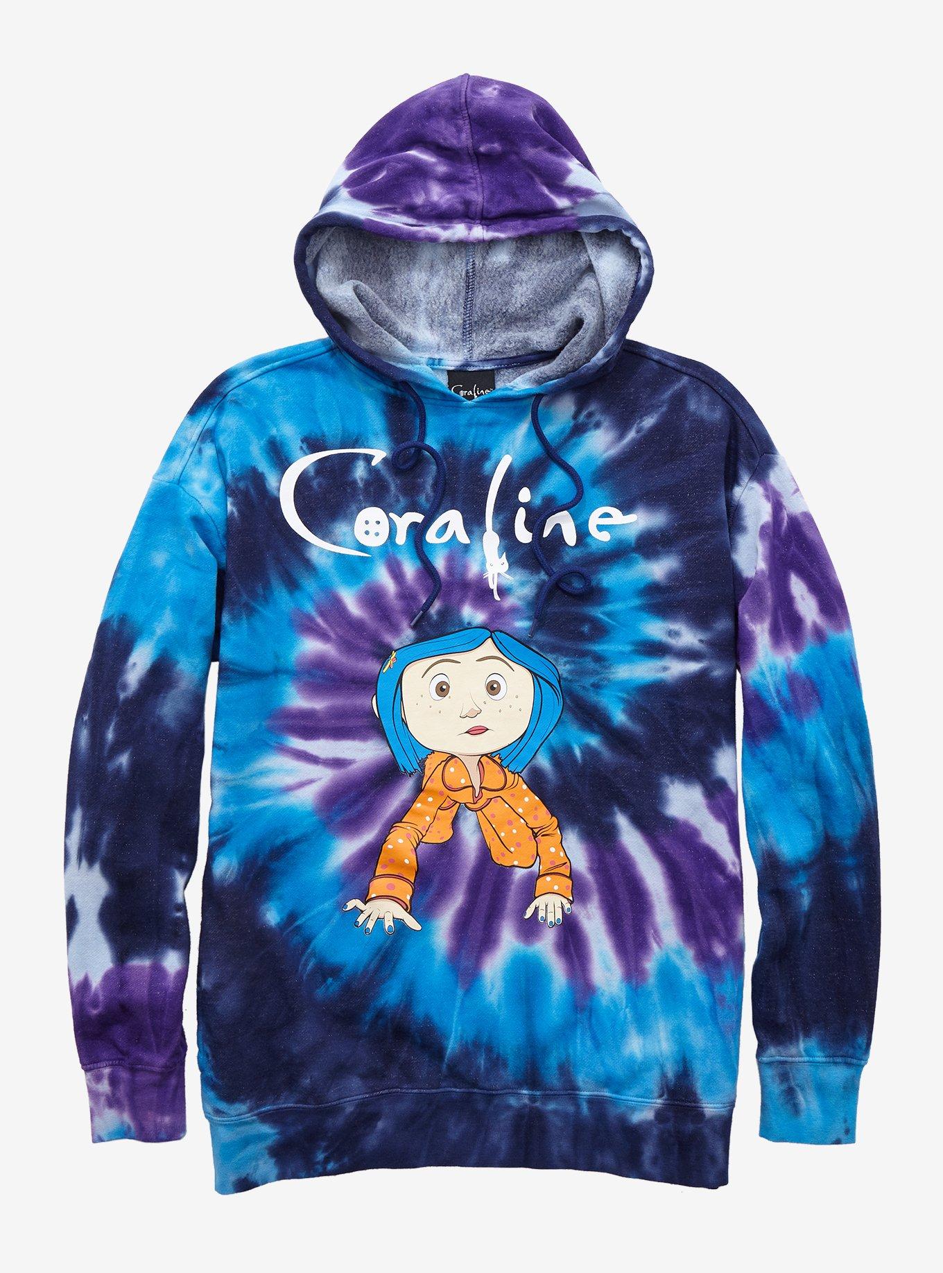 Our Universe Coraline Tunnel Tie-Dye Women's Hoodie - BoxLunch Exclusive, MULTI, hi-res