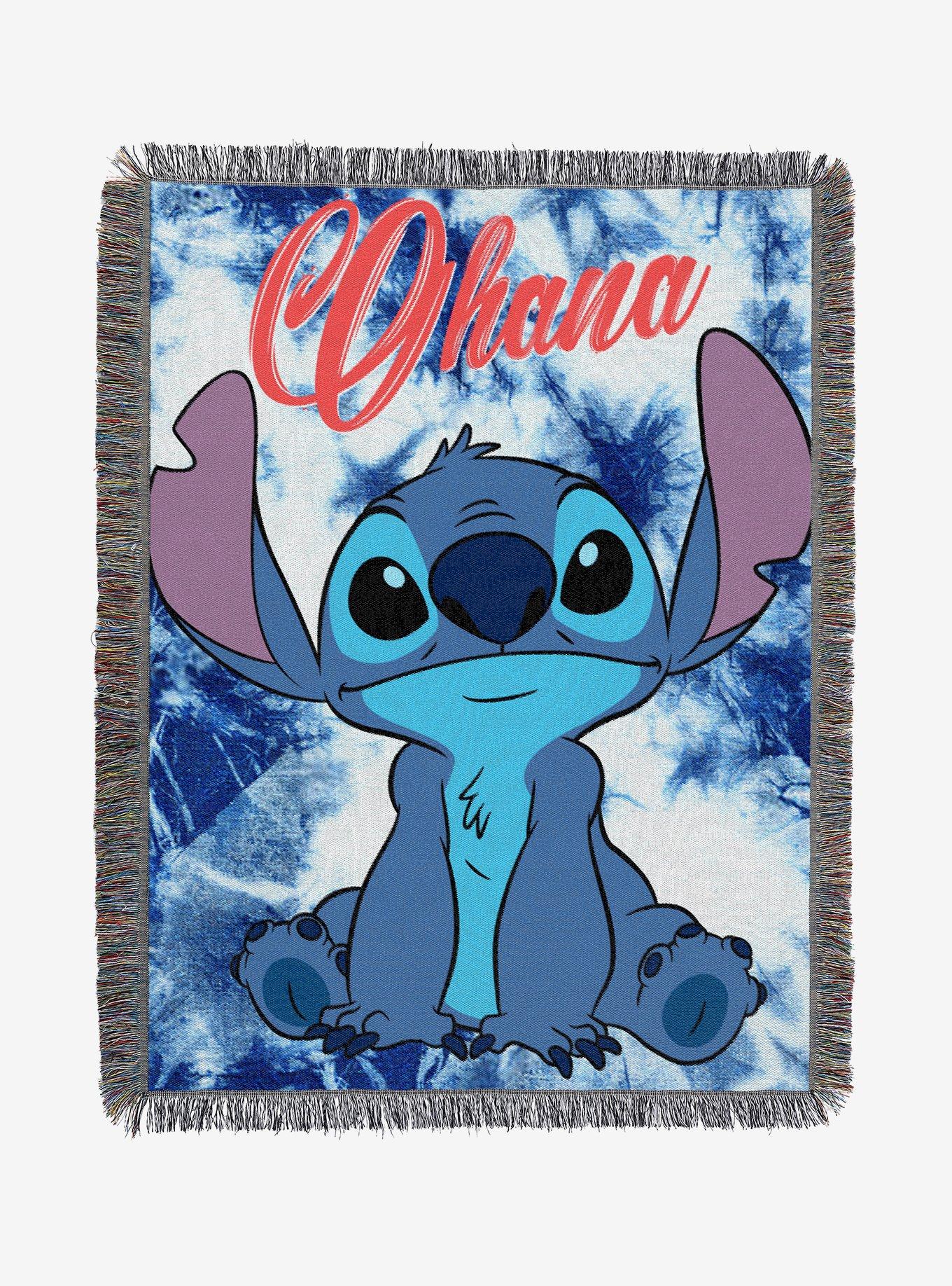 Disney Lilo & Stitch Ohana Tie-Dye Tapestry Throw Blanket, , hi-res