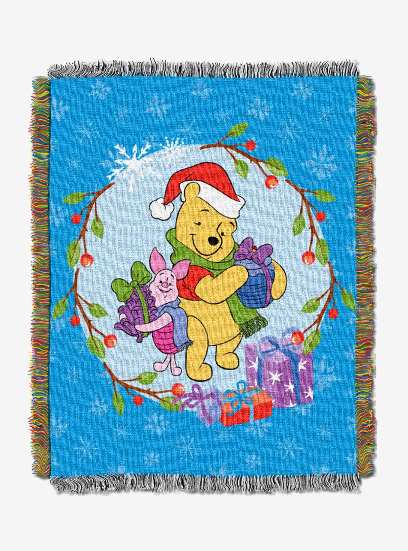Disney Winnie The Pooh Holiday Tapestry Throw Blanket, , hi-res