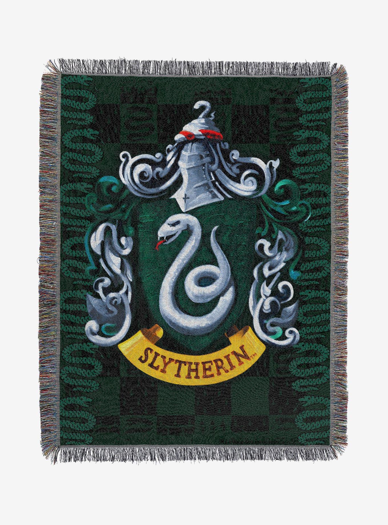 Harry Potter Slytherin Crest Tapestry Throw Blanket, , hi-res