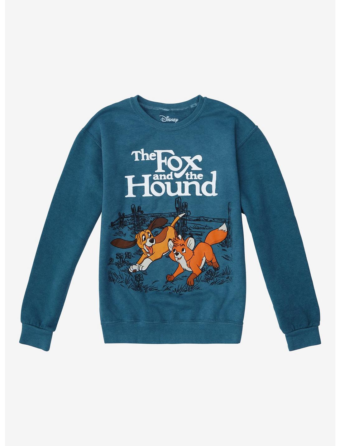 Disney The Fox and the Hound Women's Crewneck - BoxLunch Exclusive, GREEN, hi-res