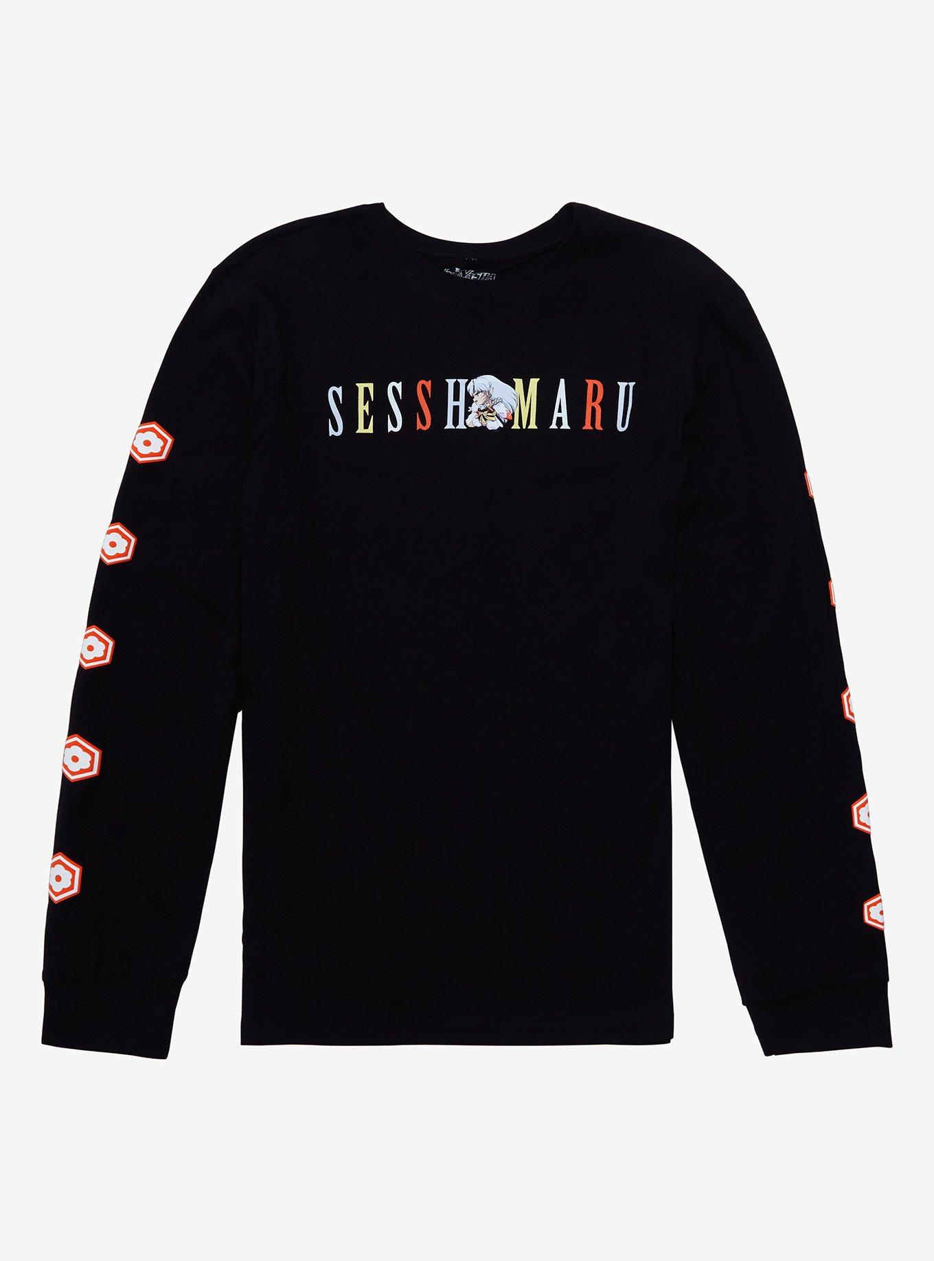 Inuyasha Sesshomaru Long Sleeve T-Shirt - BoxLunch Exclusive, BLACK, hi-res