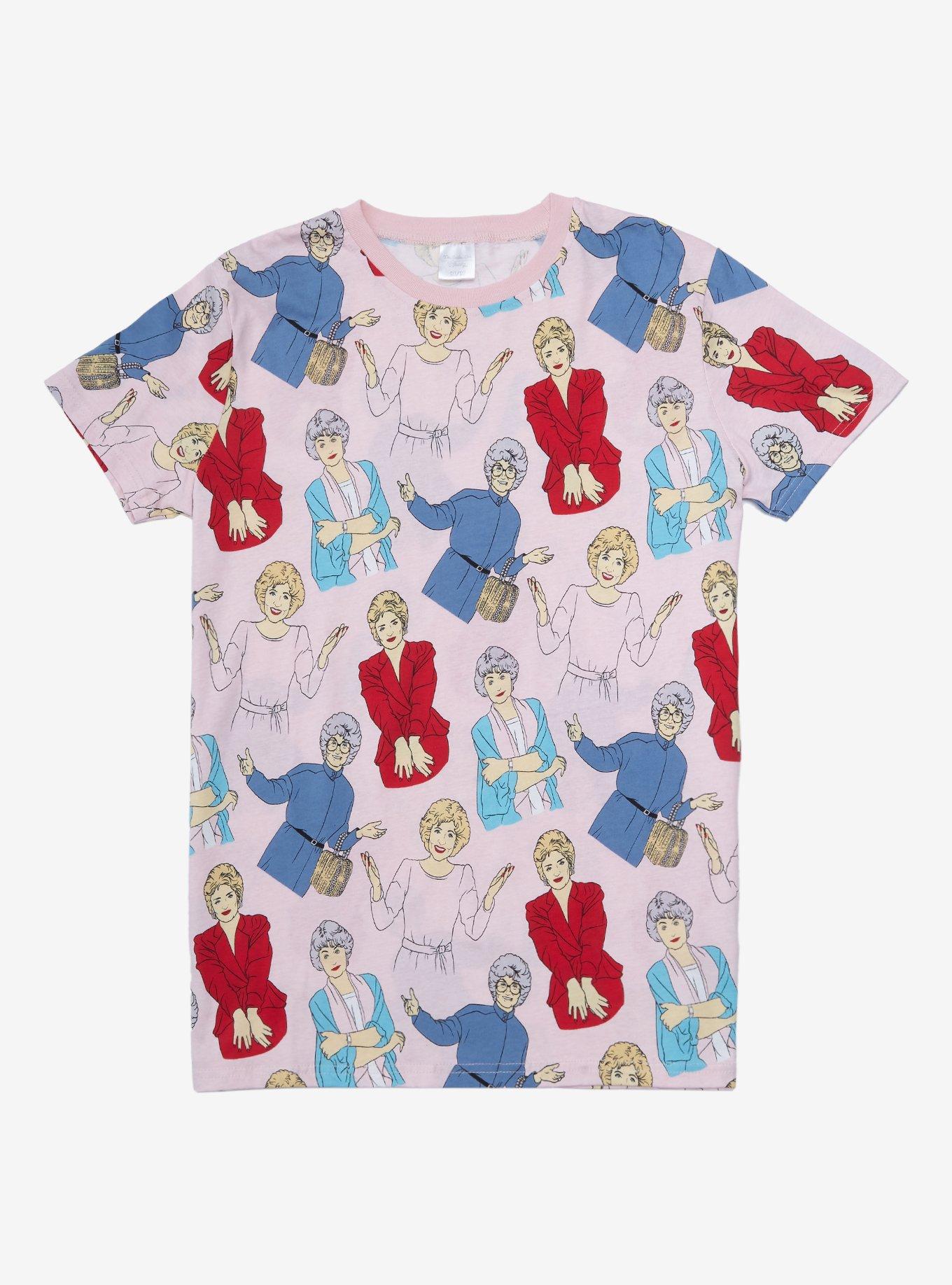 Cakeworthy The Golden Girls Allover Print T-Shirt, PINK, hi-res