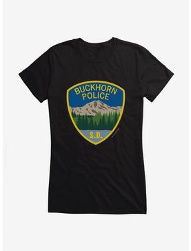 Twin Peaks Buckhorn Police SD Girls T-Shirt, BLACK, hi-res
