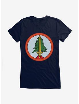 Twin Peaks Tree Patch Icon Girls T-Shirt, NAVY, hi-res
