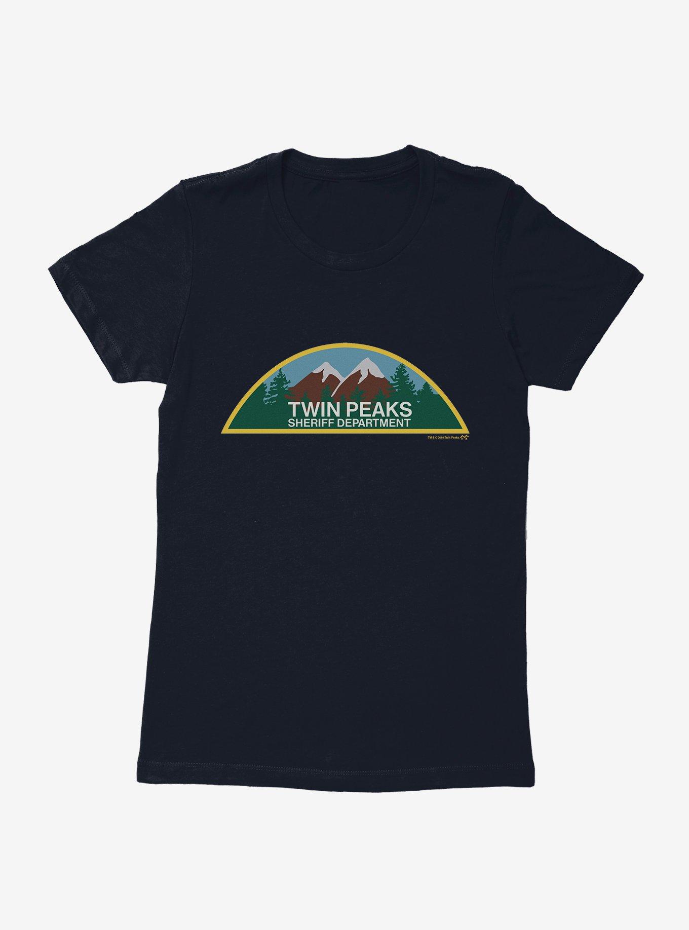 Twin Peaks Sheriff Department Mountain Icon Womens T-Shirt, MIDNIGHT NAVY, hi-res