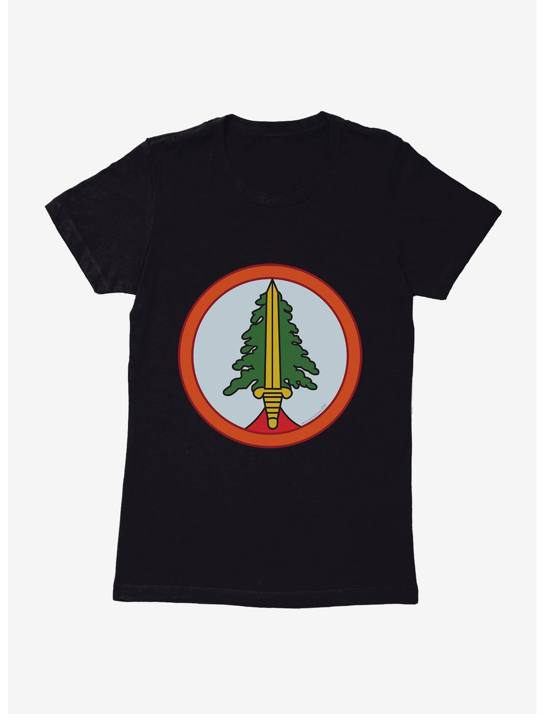 Twin Peaks Tree Patch Icon Womens T-Shirt, BLACK, hi-res