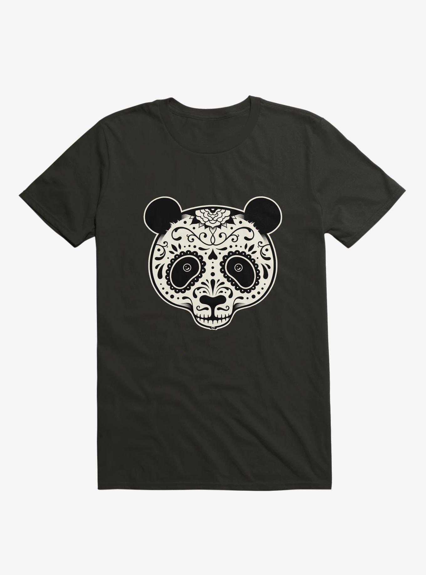 Day of the Dead Panda T-Shirt, BLACK, hi-res