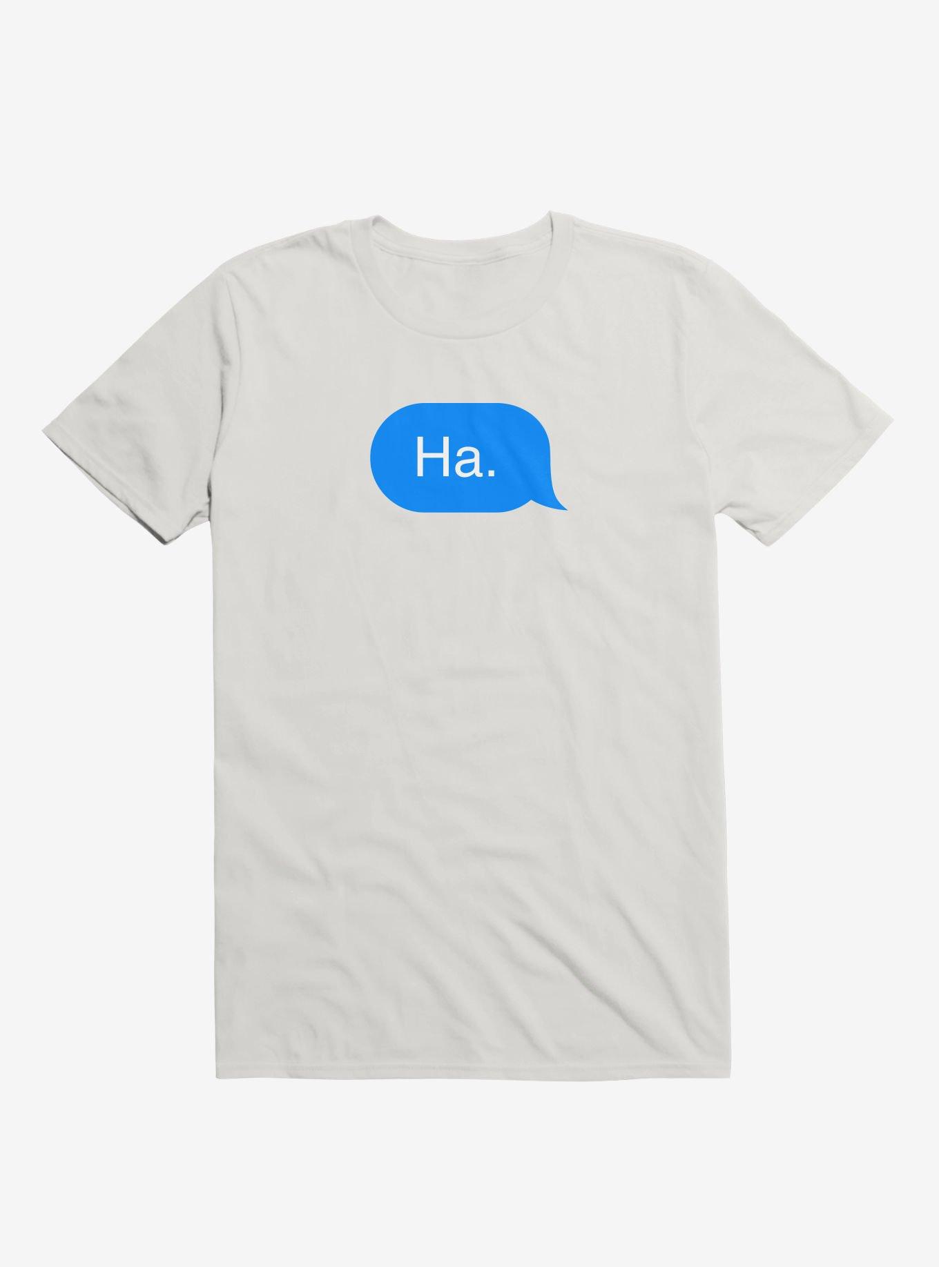 Ha. T-Shirt, WHITE, hi-res