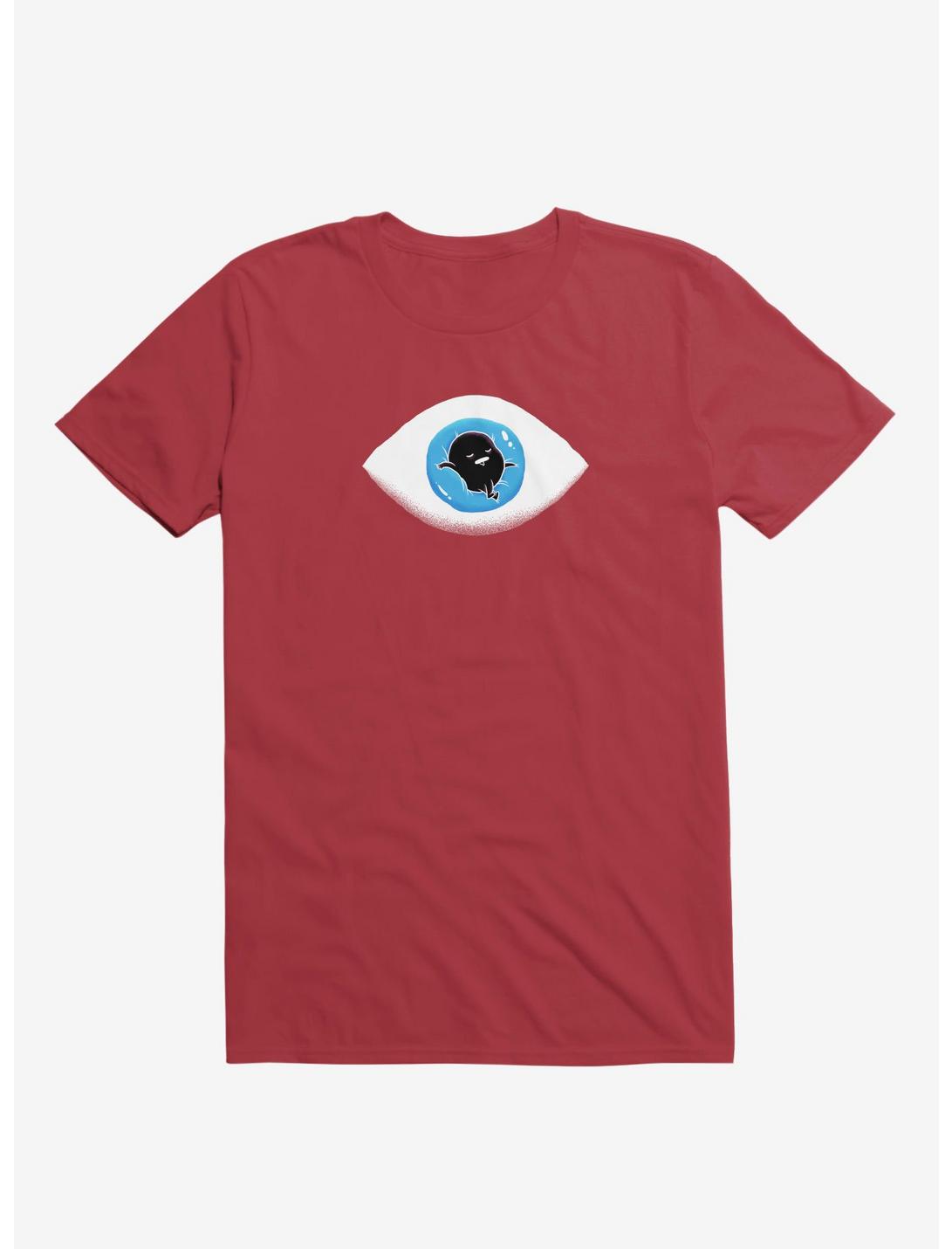 Lazy eye T-Shirt, RED, hi-res