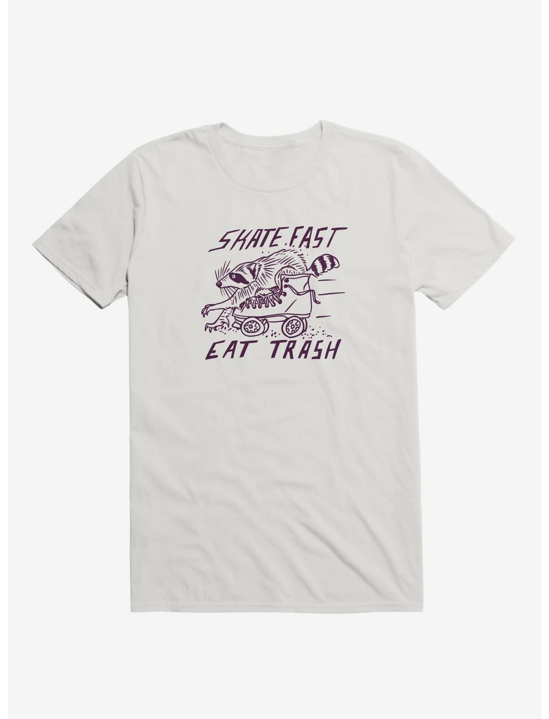 SKATE FAST EAT TRASH T-Shirt, WHITE, hi-res