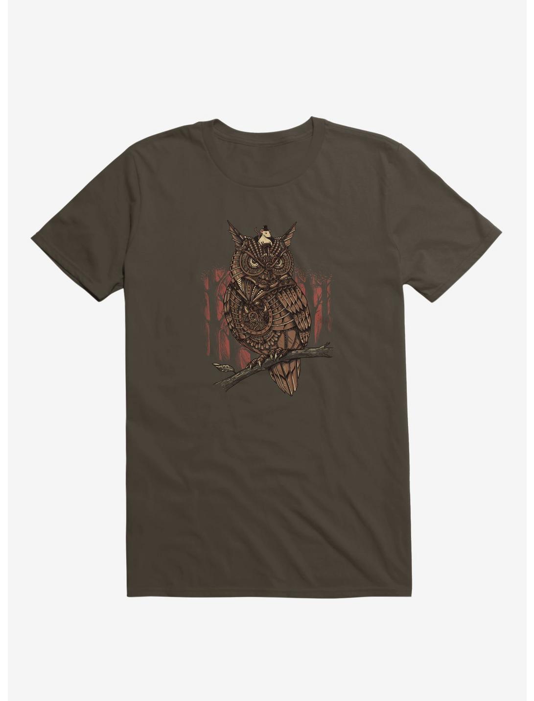 Mechanic-Owl King T-Shirt, BROWN, hi-res