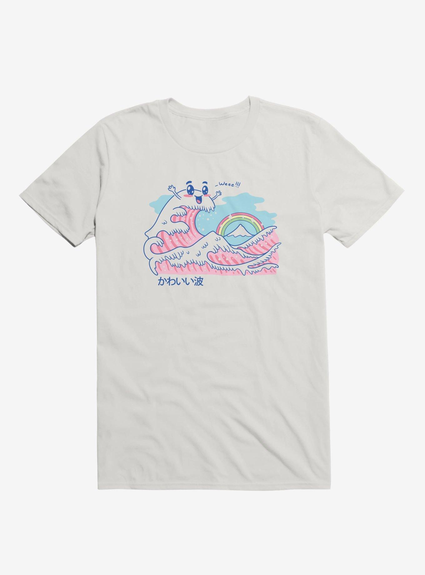 The Great Kawaii Wave T-Shirt, WHITE, hi-res