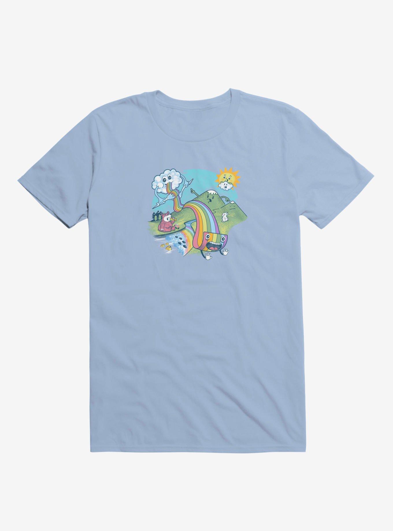 Rainbow Pasta T-Shirt, LIGHT BLUE, hi-res