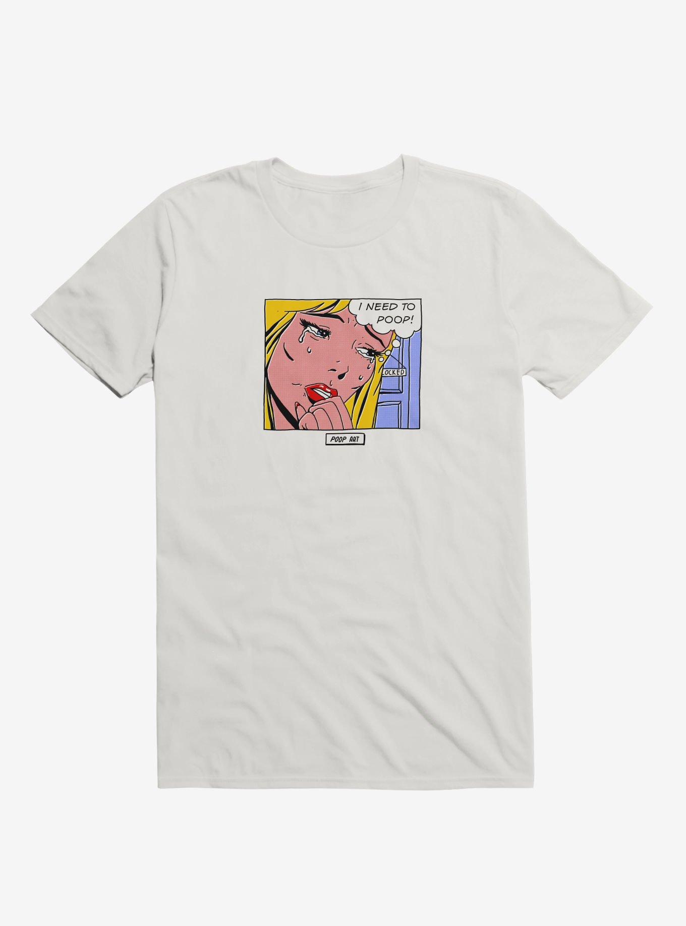 Poop Art T-Shirt, WHITE, hi-res