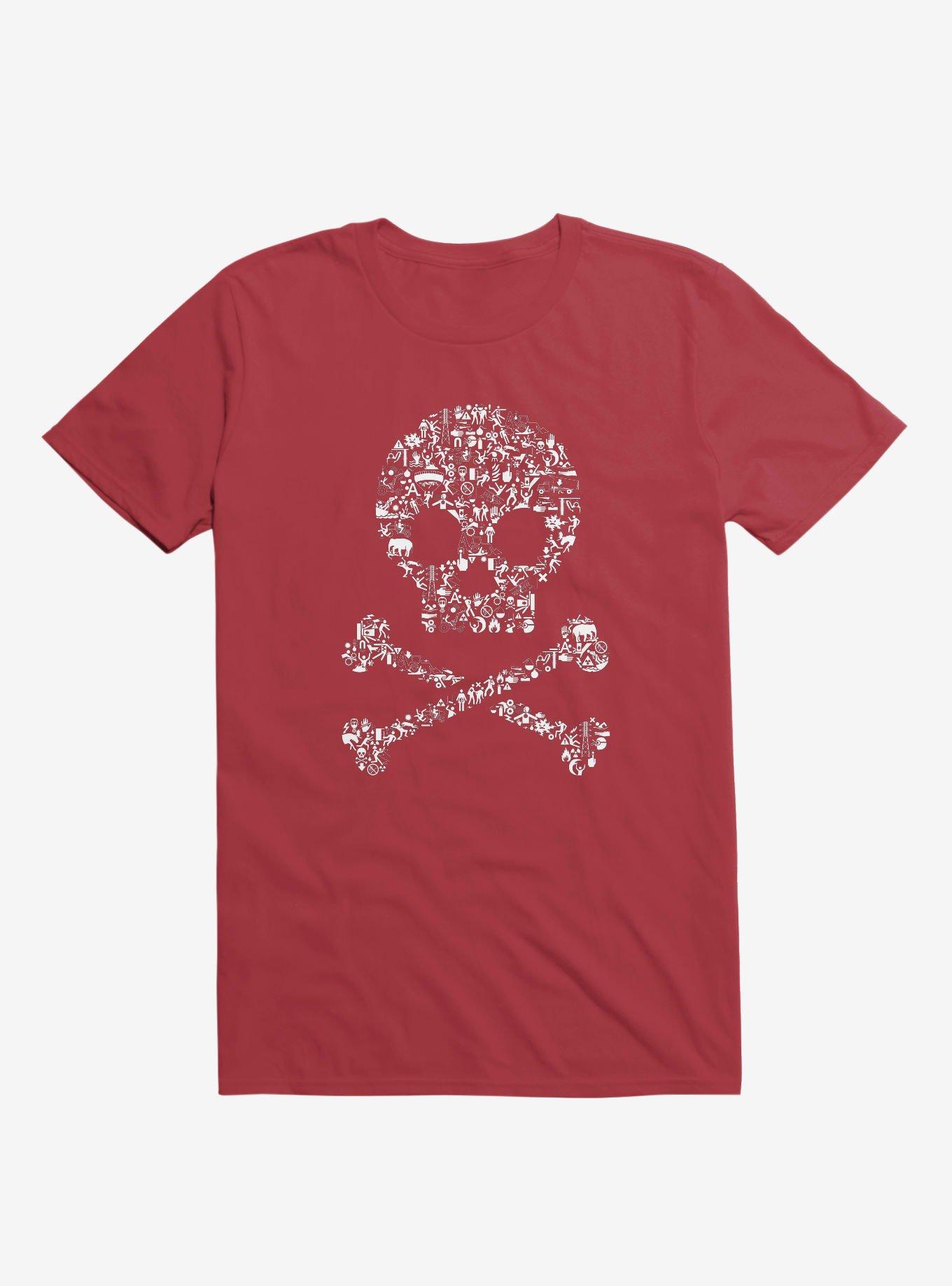 Stick Figures In Peril T-Shirt, RED, hi-res
