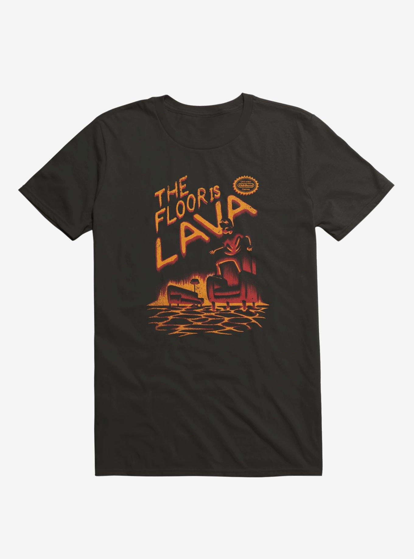 The Floor is Lava T-Shirt, BLACK, hi-res