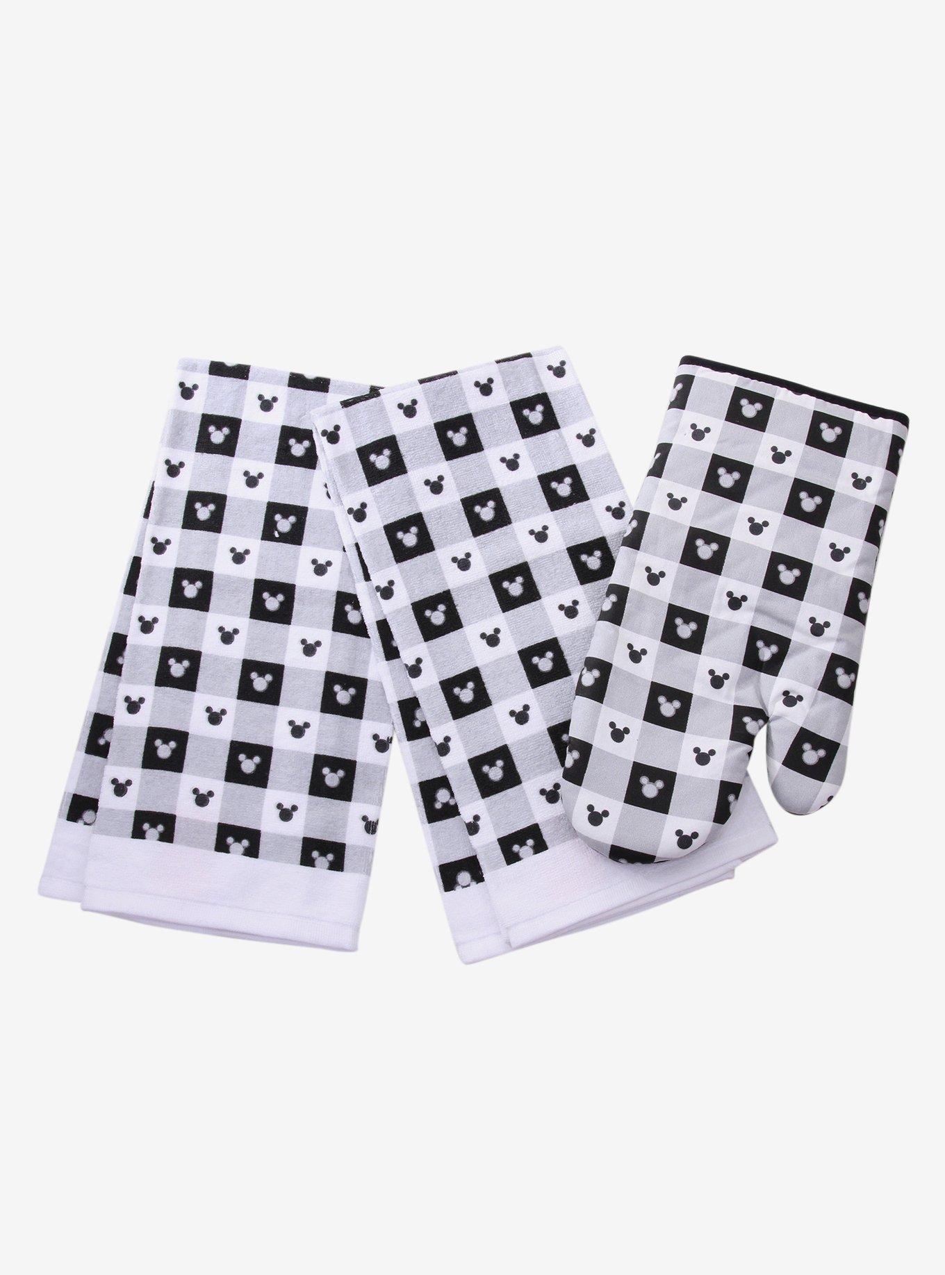 Disney Mickey Mouse Black & White Gingham Kitchen Set, , hi-res
