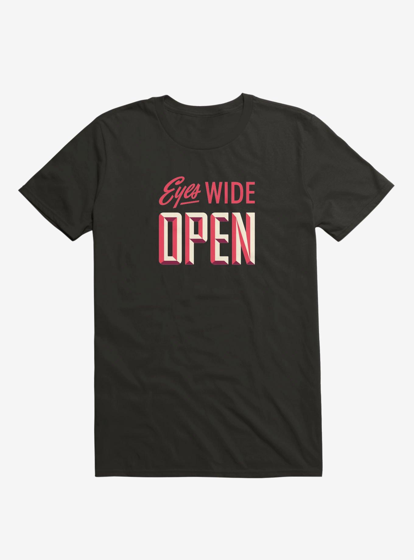 Wide Open T-Shirt, BLACK, hi-res