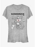 Disney DuckTales Gizomoduck Schematic Girls T-Shirt, ATH HTR, hi-res