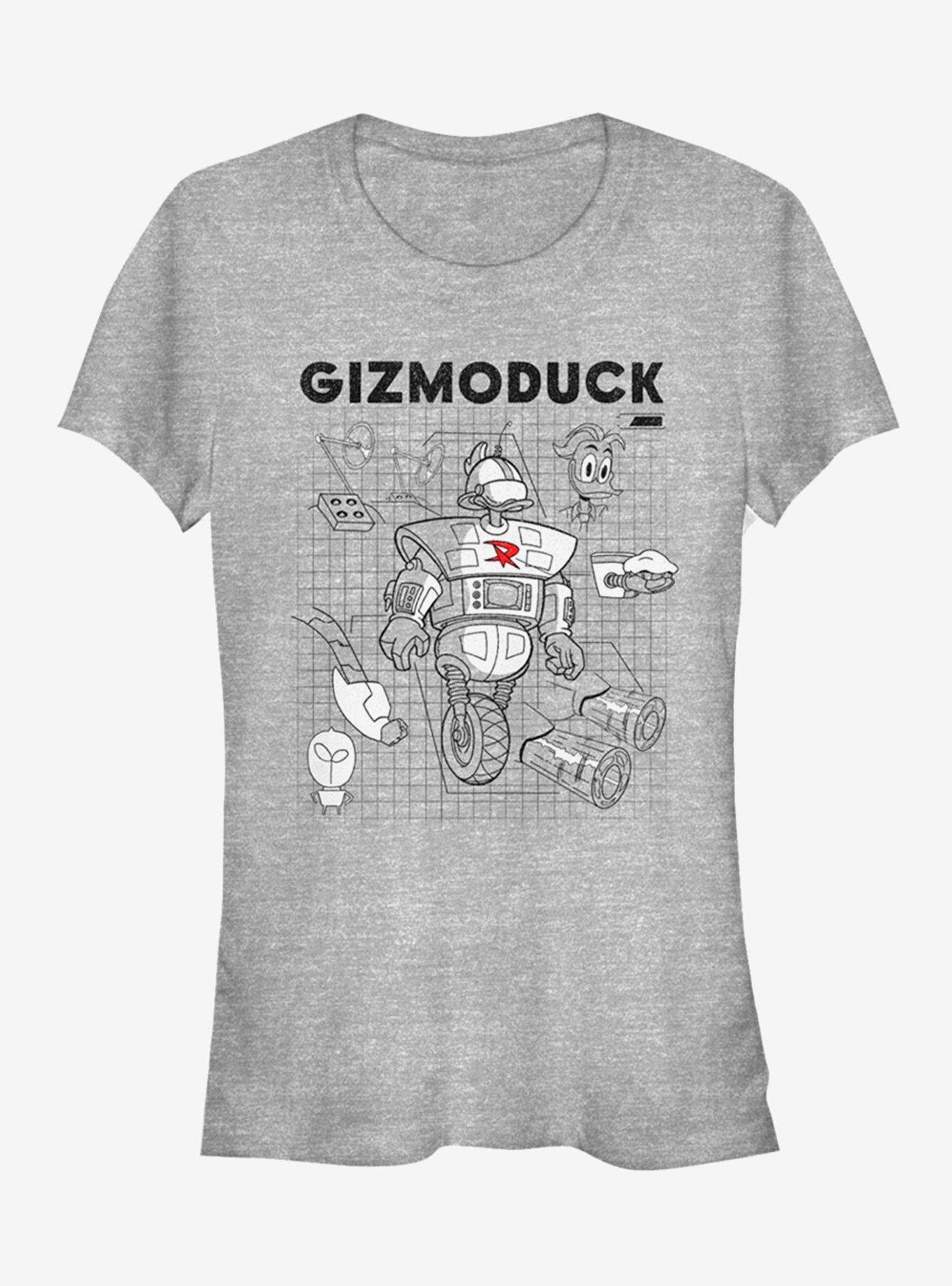 Disney DuckTales Gizomoduck Schematic Girls T-Shirt, ATH HTR, hi-res
