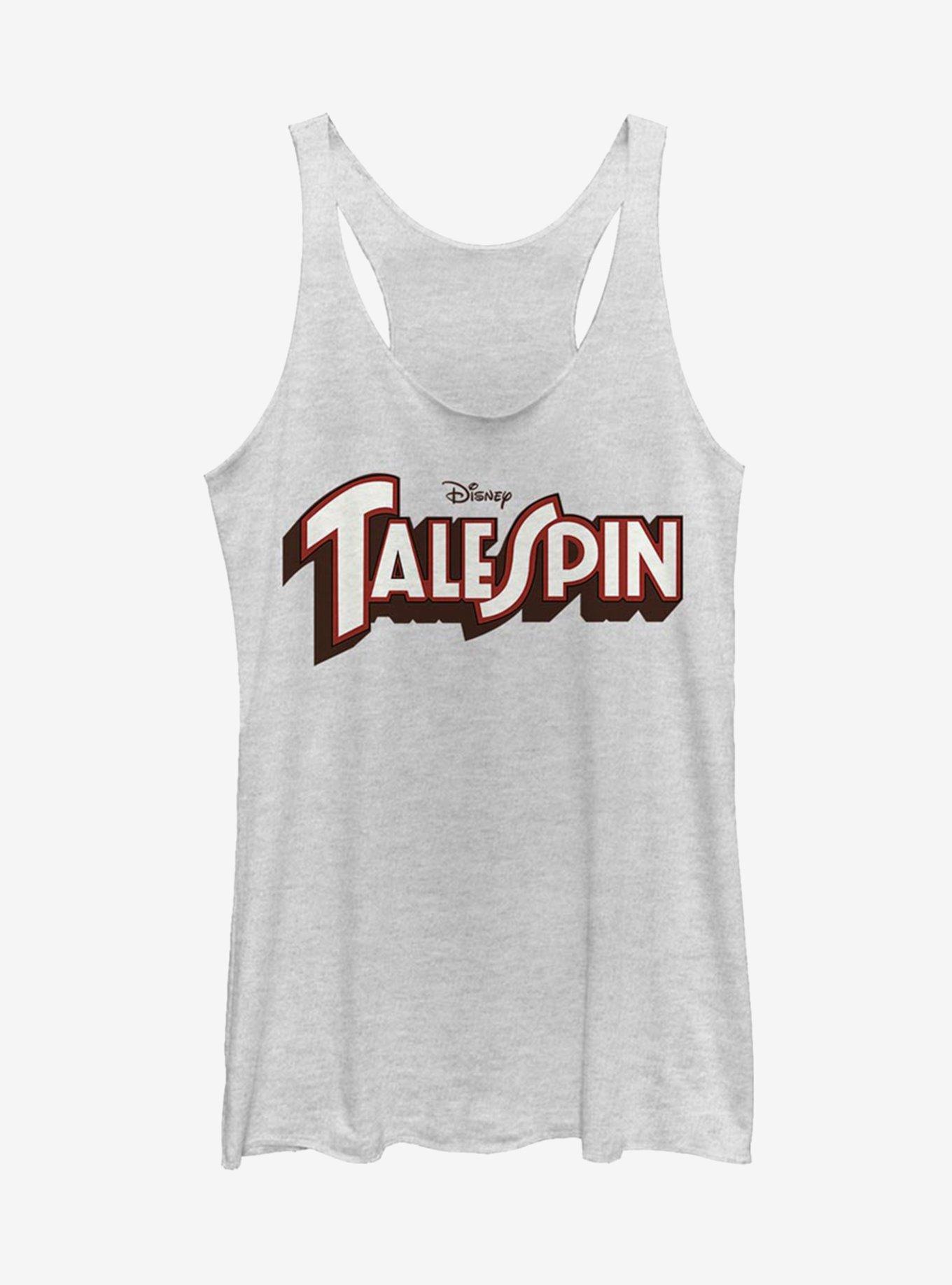 Disney TaleSpin Logo Spin Girls Tank, WHITE HTR, hi-res