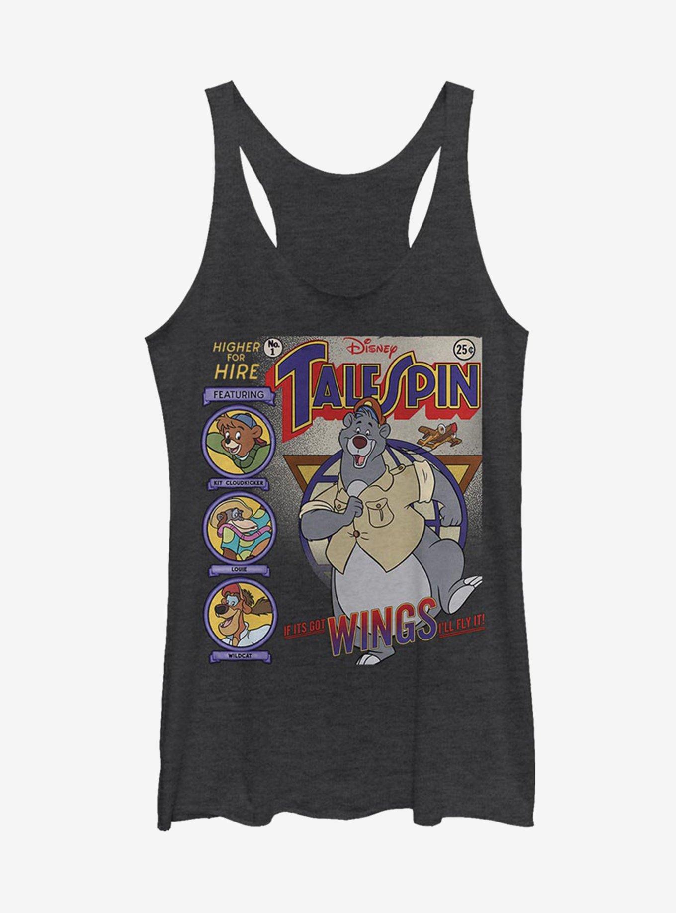 Disney TaleSpin Tales Cover Girls Tank, BLK HTR, hi-res